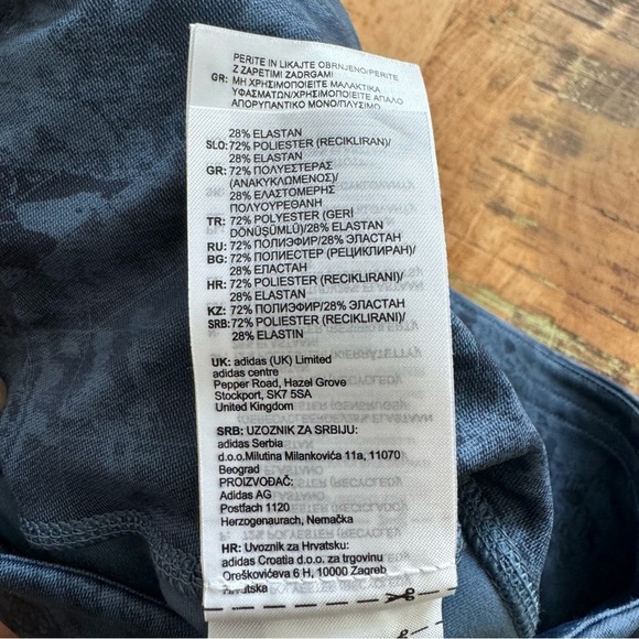 ADIDAS TERREX Skinny Workout Leggings Pants Multi in Navy Dusty Blue Size Small - Picture 15 of 16